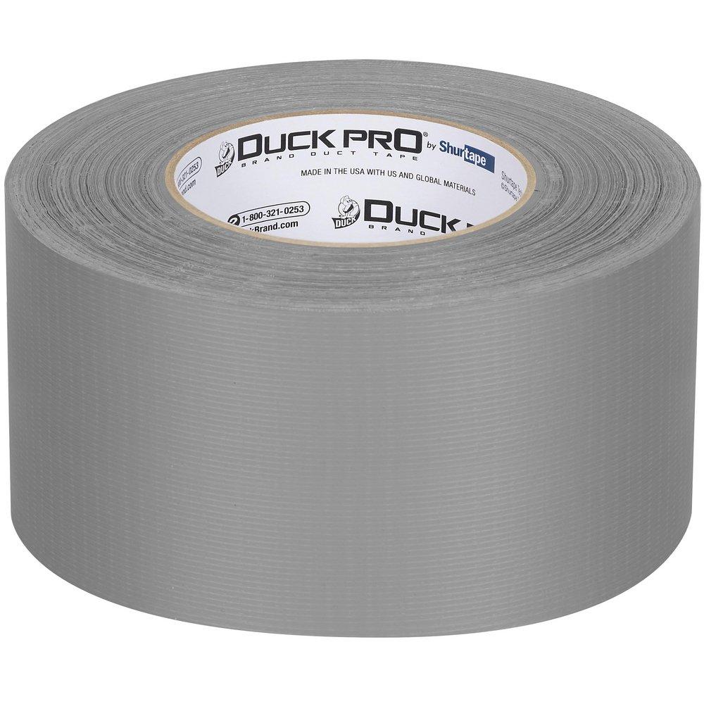 Shurtape Silver 55m x 72mm Plastic and Cloth Duct Tape (Case of 16 Rolls) 