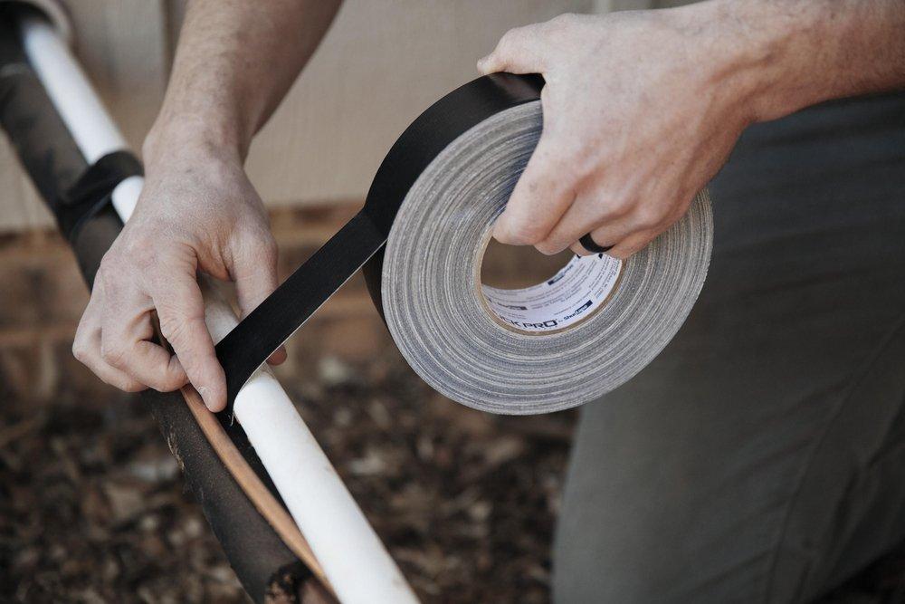 Shurtape Black 55m x 48mm Plastic and Cloth Duct Tape (Case of 24 Rolls) 