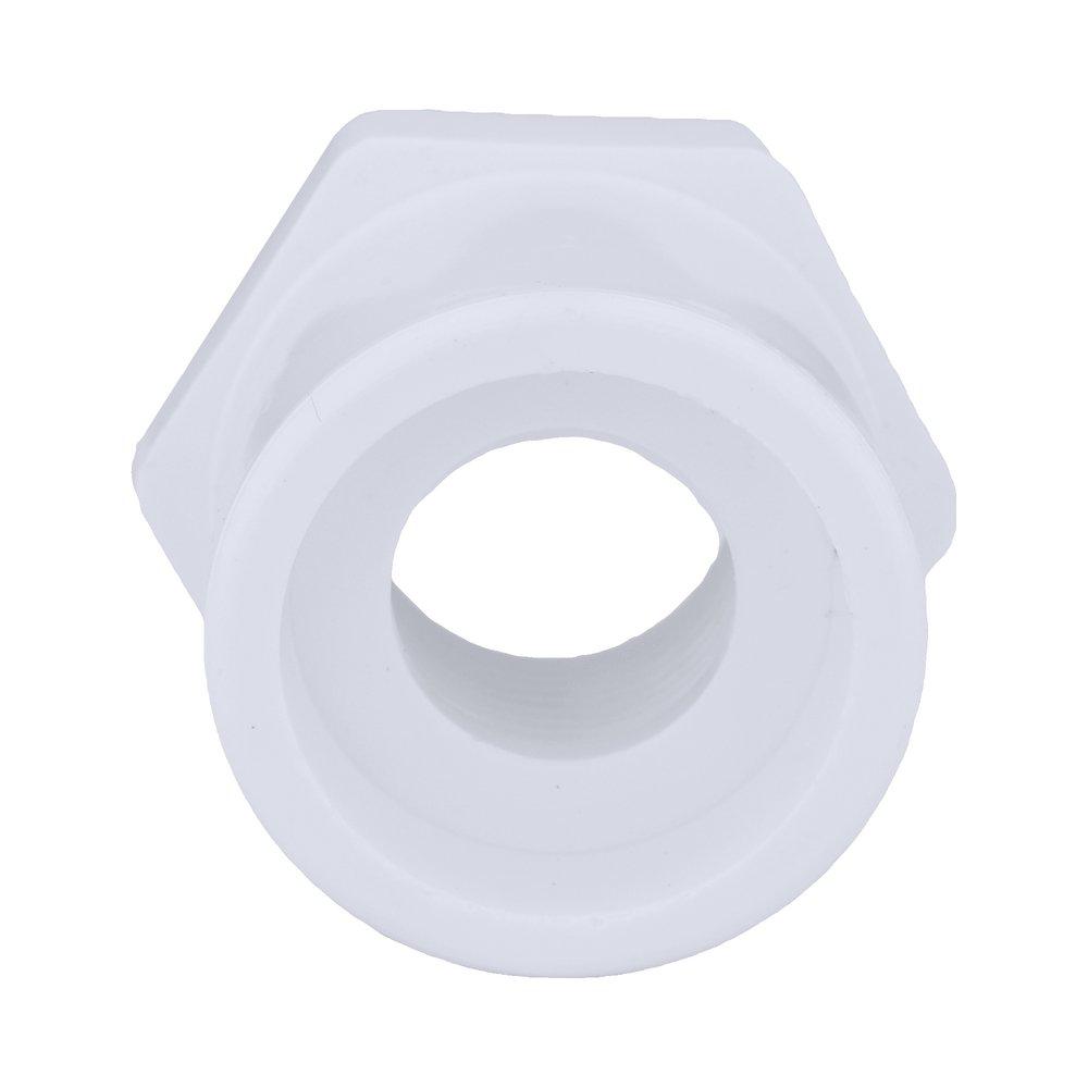 White PVC Schedule 40 Female Bushing 