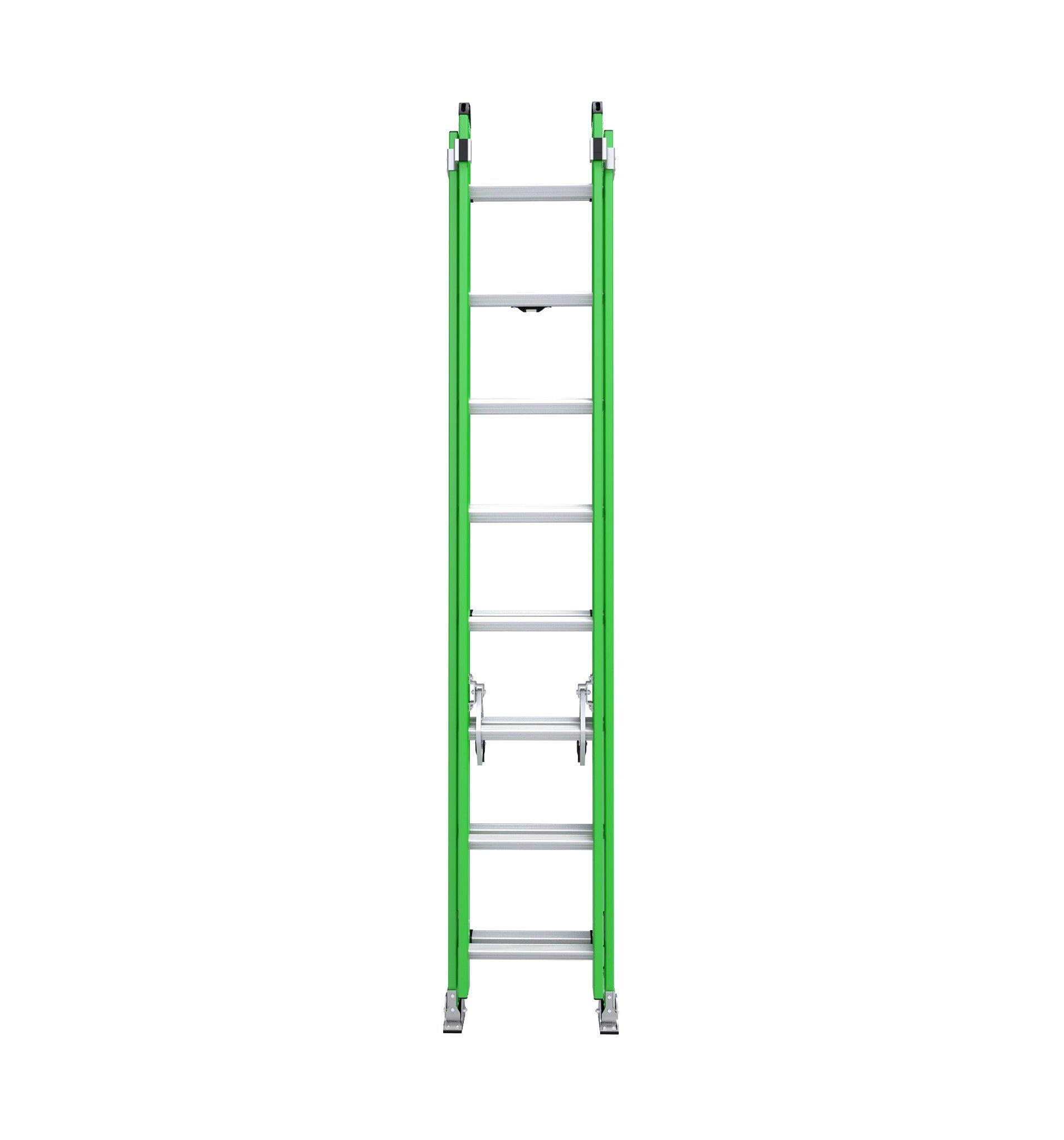16Ft Fiberglass Aero Box Rail Extension Ladder Type Iaa B7116-2 