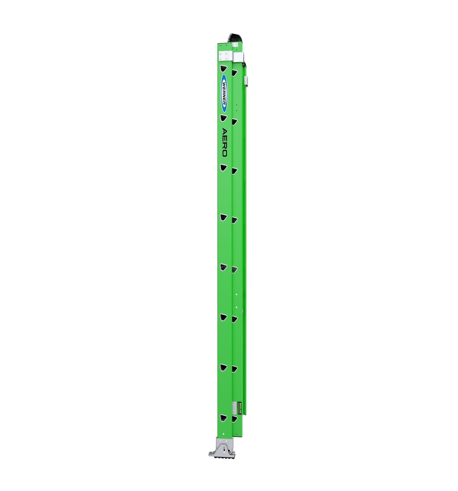 16Ft Fiberglass Aero Box Rail Extension Ladder Type Iaa B7116-2 