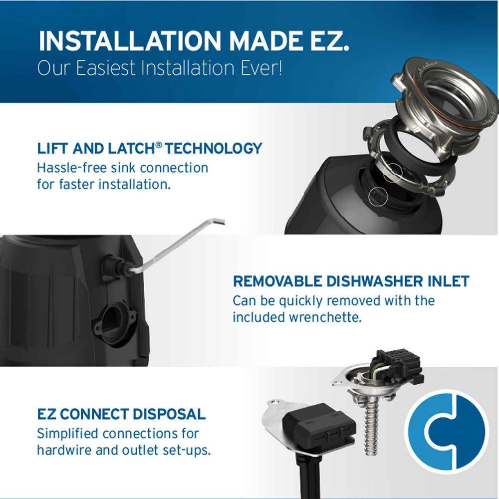 1 hp Garbage Disposal with Cord 