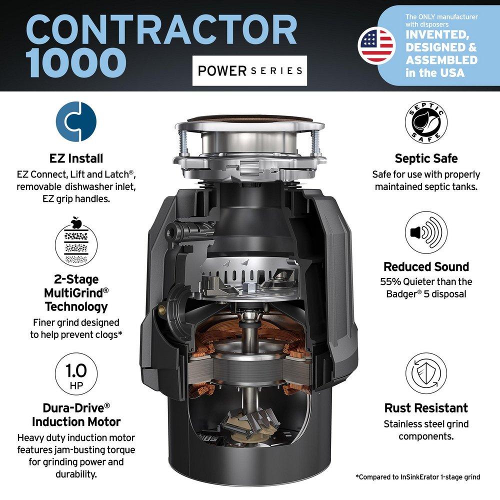 1 hp Garbage Disposal with Cord 