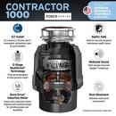 1 hp Garbage Disposal with Cord 