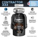 InSinkErator&reg; Black 1725 RPM Garbage Disposal in Black Enamel 