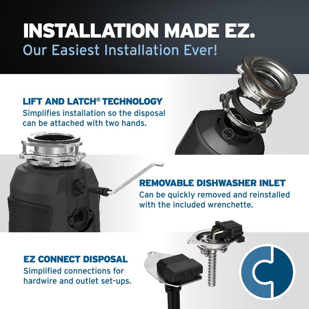 1 hp Pro 1000 Garbage Disposal with Cord 