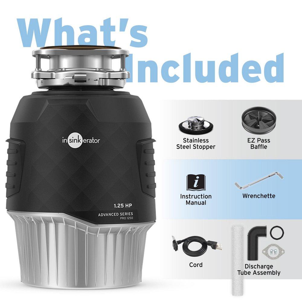 1-1/4 hp Pro 1250 Garbage Disposal with Cord 