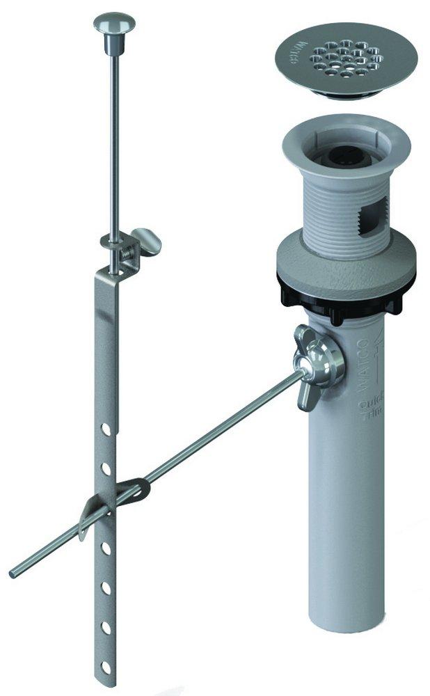 IDEALLAV PLASTIC DRAIN WITH INTERNAL POP UP AND GRID, CHROME 