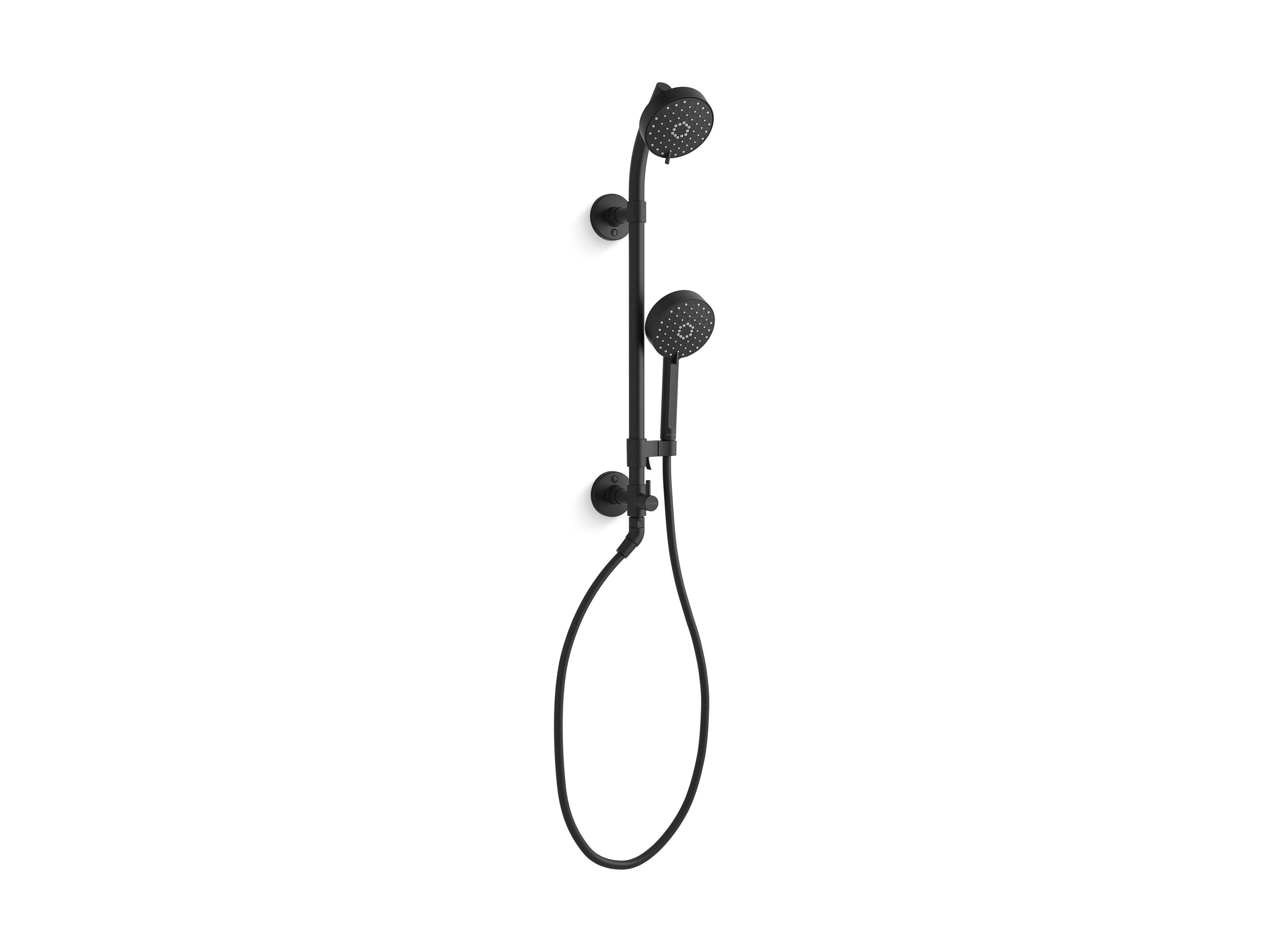 KOHLER Matte Black Multi Function Shower System 