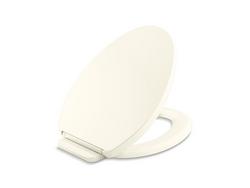 Elongated Closed Front Toilet Seat with Cover in Biscuit
