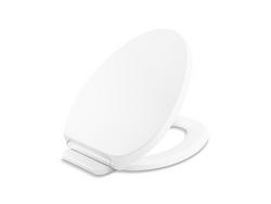 Elongated Closed Front with Cover Toilet Seat in White