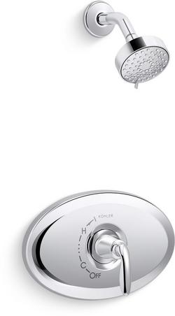 One Handle Single Function Shower Faucet in Polished Chrome (Trim Only)