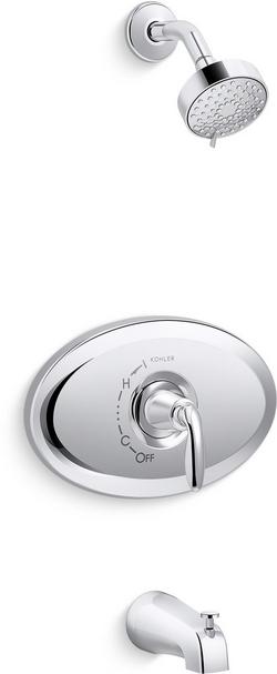 One Handle Single Function Bathtub & Shower Faucet  in Polished Chrome (Trim Only)