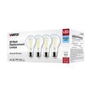 8W A19 LED Clear 5000K Medium Base Bulb (Pack of 4) 
