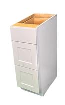 FL VANITY 3 DRAWER, 12X 34.5X 21D SHAKER WHITE TF 