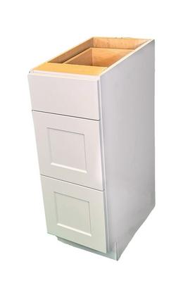 12 x 34-1/2 x 21 in. 3-Drawer Shaker Vanity in White