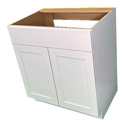 30 x 34-1/2 x 21 in. Shaker Vanity Base Cabinet in White