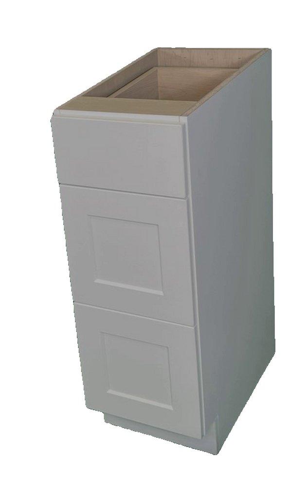 12 x 34-1/2 x 21 in. 3-Drawer Shaker Vanity in Gray 