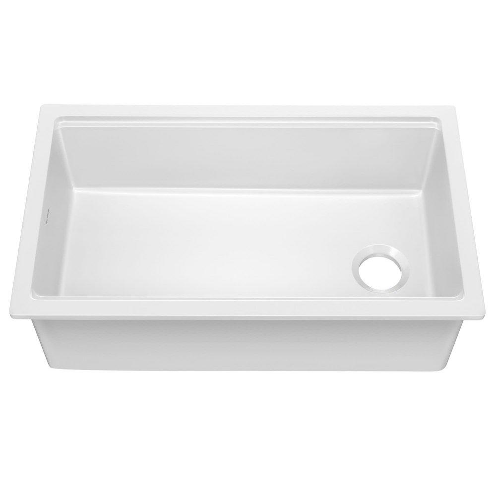 TURINO 33 DUAL MOUNT SINGLE BASIN FIRECLAY KITCHEN SINK 