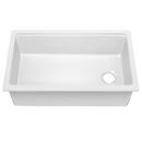 33-1/8 x 19-1/2 in. No Hole Fireclay Single Bowl Dual Mount Kitchen Sink in Glossy White