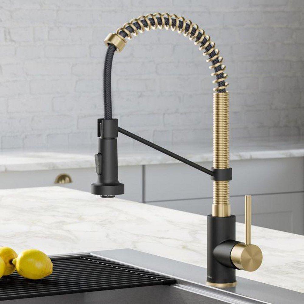 BOLDEN 1.8 GPM SINGLE HOLE PRE-RINSE PULL DOWN KITCHEN FAUCET 