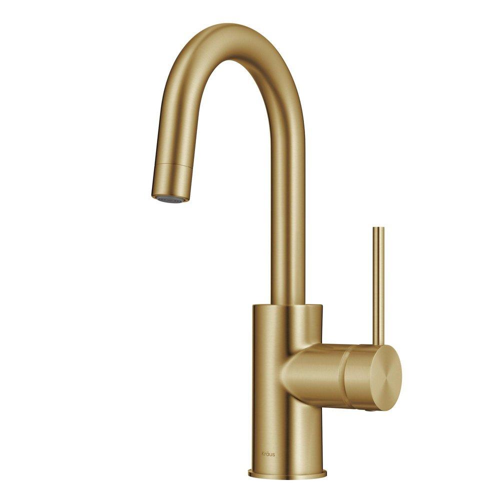 Single Handle Lever Bar Faucet in Brushed Brass 