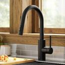 Kraus USA Matte Black Single Handle Pull Down Kitchen Faucet 