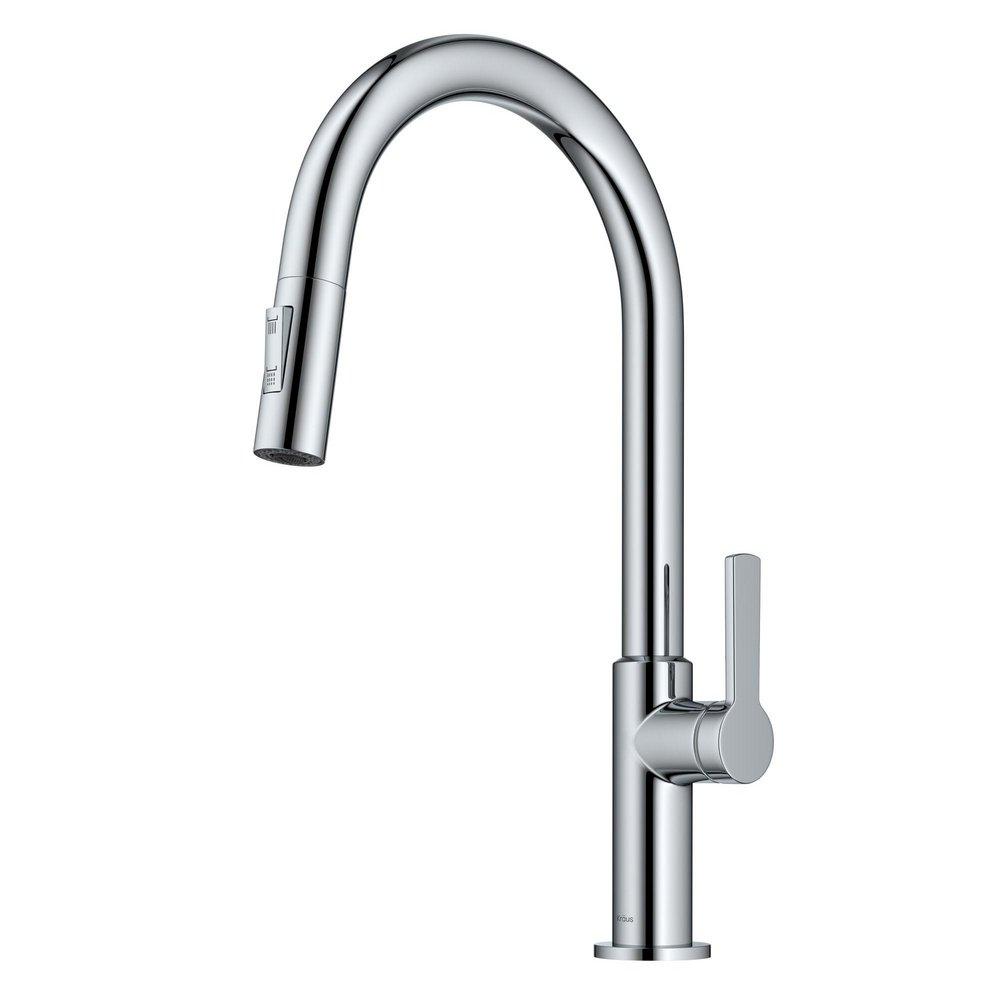 Kraus USA Chrome Single Handle Pull Down Kitchen Faucet 