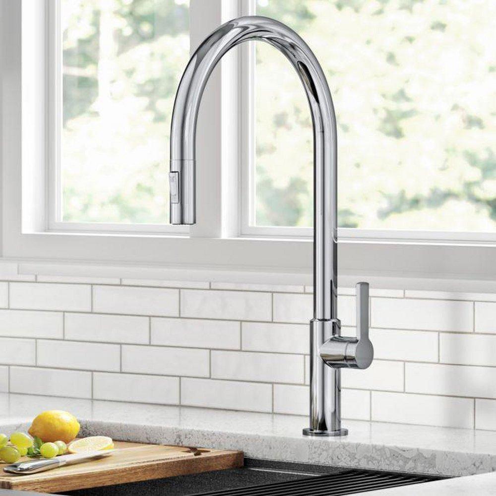 Kraus Chrome Single Handle Pull Down Kitchen Faucet 