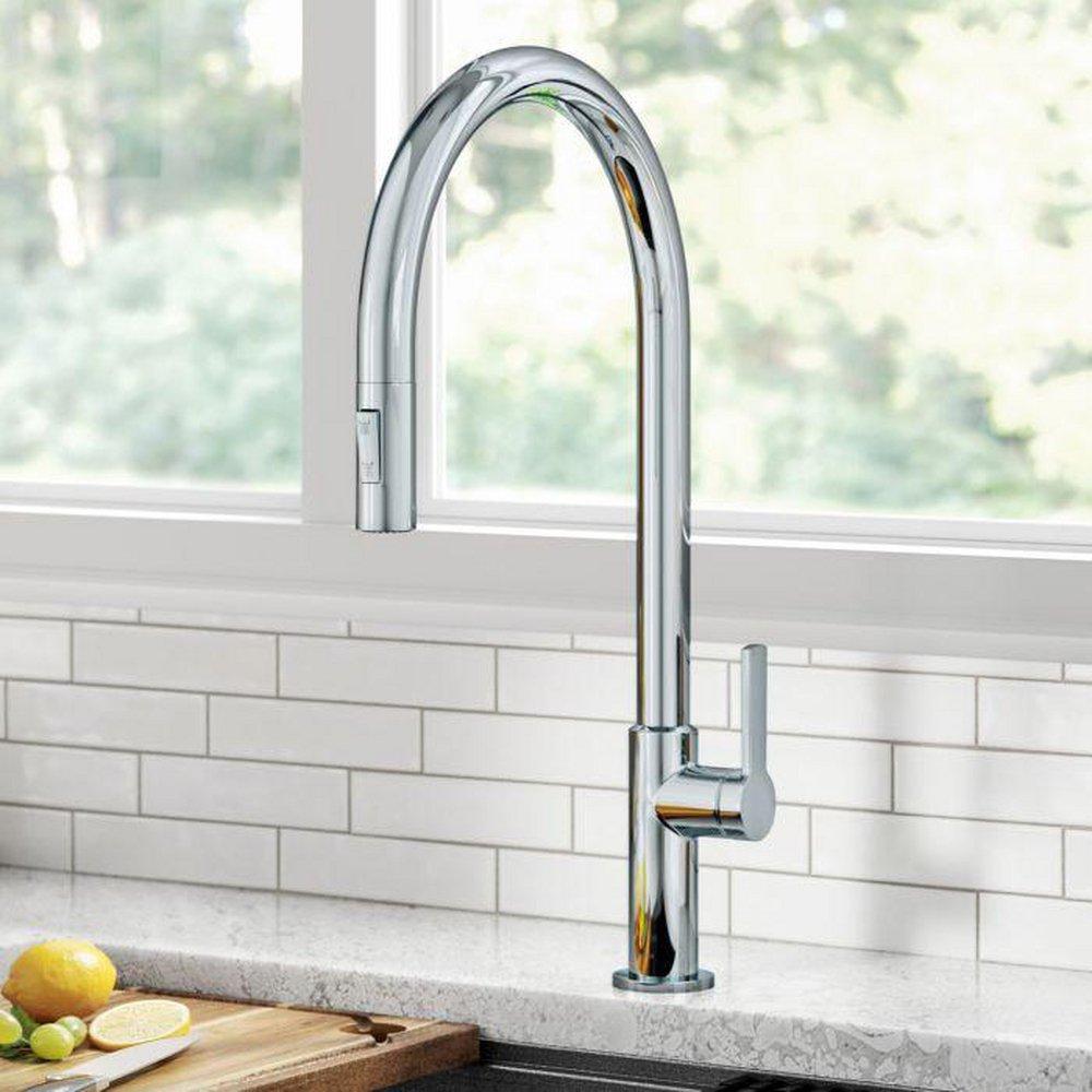Kraus Chrome Single Handle Pull Down Kitchen Faucet 