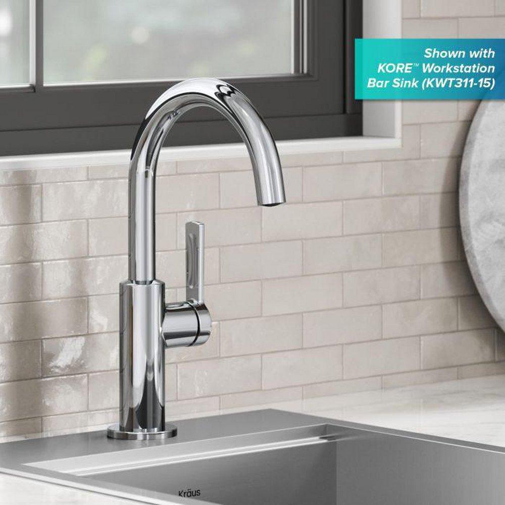 Kraus Chrome Single Handle Lever Bar Faucet 