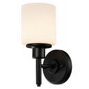 Design House Matte Black 60W 1-Light 10-3/4 in. Wall Sconce 