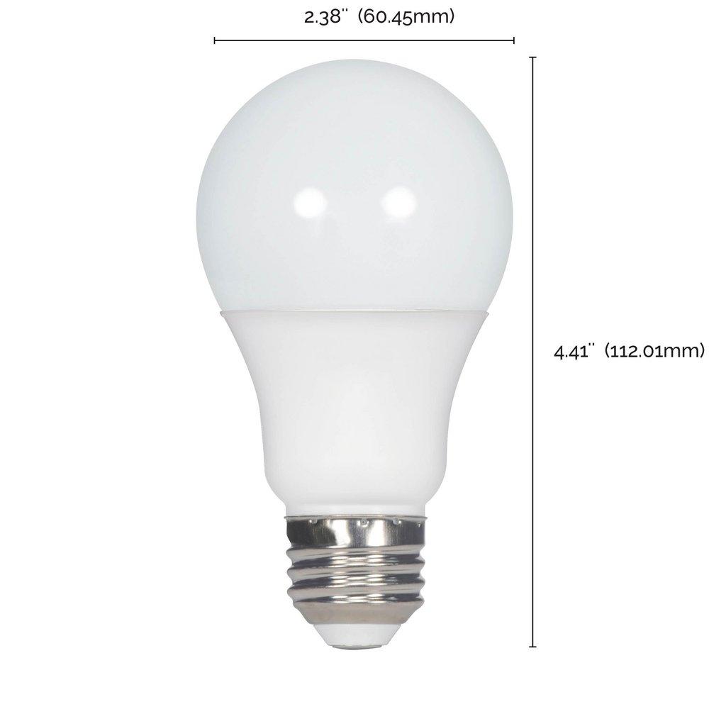SATCO 9W A19 Medium E-26 800 Lumens LED Light Bulb (Pack of 100) 