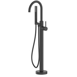 Single Handle Lever Floor Mount Filler in Matte Black