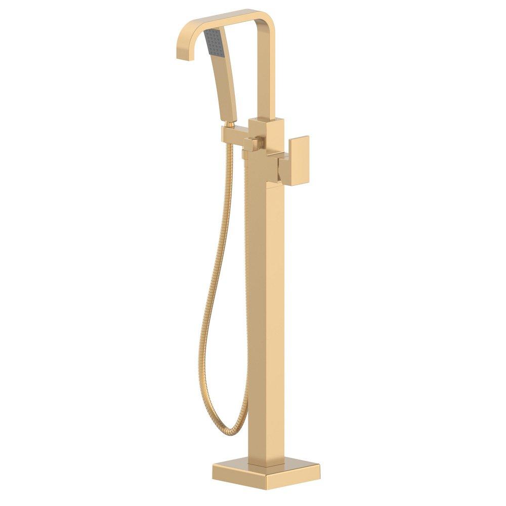 PT96818 SQUARE FREESTANDING FAUCET BRUSHED BRONZE 