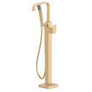 Single Handle Lever Floor Mount Filler in Brushed Bronze