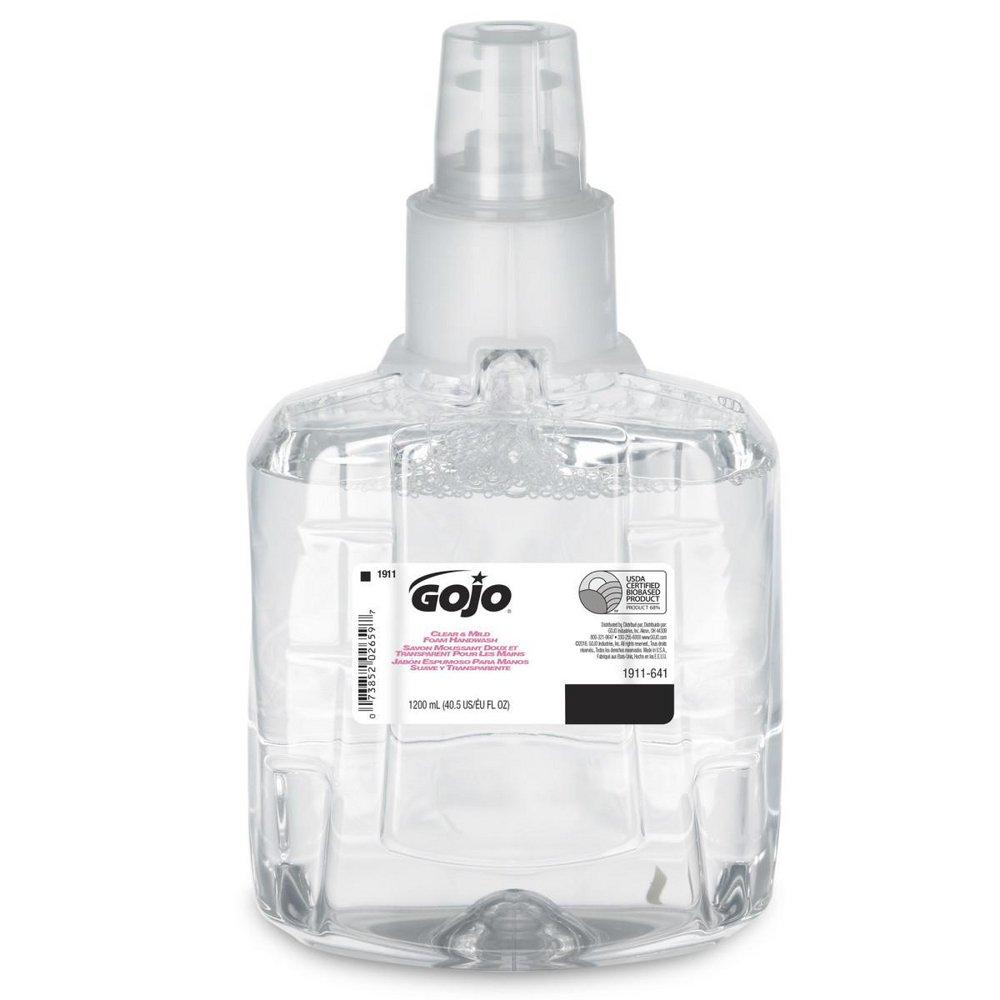 GOJO LTX-12 CLEAR & MILD FOAM HANDWASH / H/WSH / SOAP REFILL RFL - 1200 ML 1/EA 2/CA 
