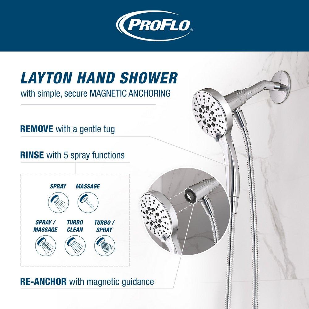 Multi Function Magnetic Hand Shower in Matte Black 