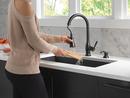 Single Handle Pull Down Kitchen Faucet with Soap Dispenser in Matte Black 