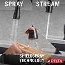 Single Handle Pull Down Kitchen Faucet with Soap Dispenser in Matte Black 