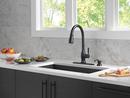 Single Handle Pull Down Kitchen Faucet with Soap Dispenser in Matte Black 