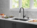 Single Handle Pull Down Kitchen Faucet with Soap Dispenser in Matte Black 