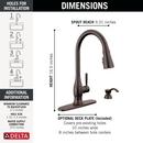 Single Handle Pull Down Kitchen Faucet with Soap Dispenser in Venetian Bronze 