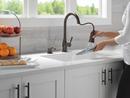 Single Handle Pull Down Kitchen Faucet with Soap Dispenser in Venetian Bronze 