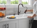 Single Handle Pull Down Kitchen Faucet with Soap Dispenser in Venetian Bronze 