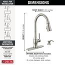 Delta Faucet SpotShield Stainless Single Handle Pull Down Kitchen Faucet 