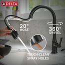 Delta Faucet Matte Black Single Handle Pull Down Kitchen Faucet 