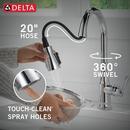 Delta Faucet Chrome Single Handle Pull Down Kitchen Faucet 