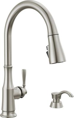 Single Handle Pull Down Kitchen Faucet in SpotShield&reg; Stainless