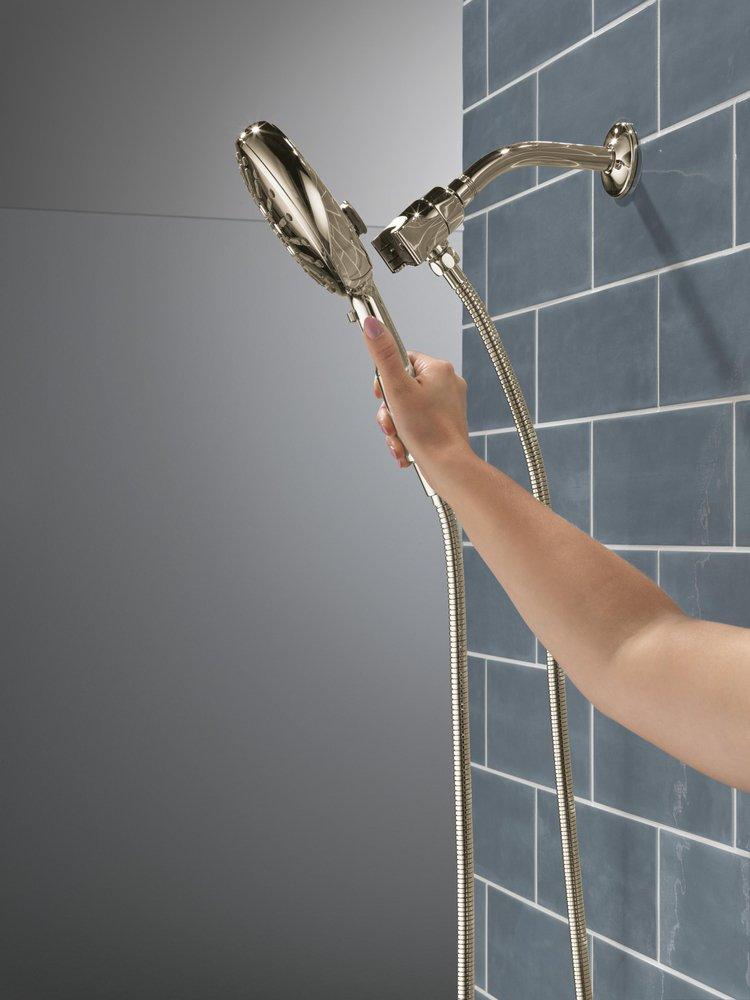 DELTA UNIVERSAL SHOWERING COMPONENTS: 7-SETTING SUREDOCK MAGNETIC HAND SHOWER 